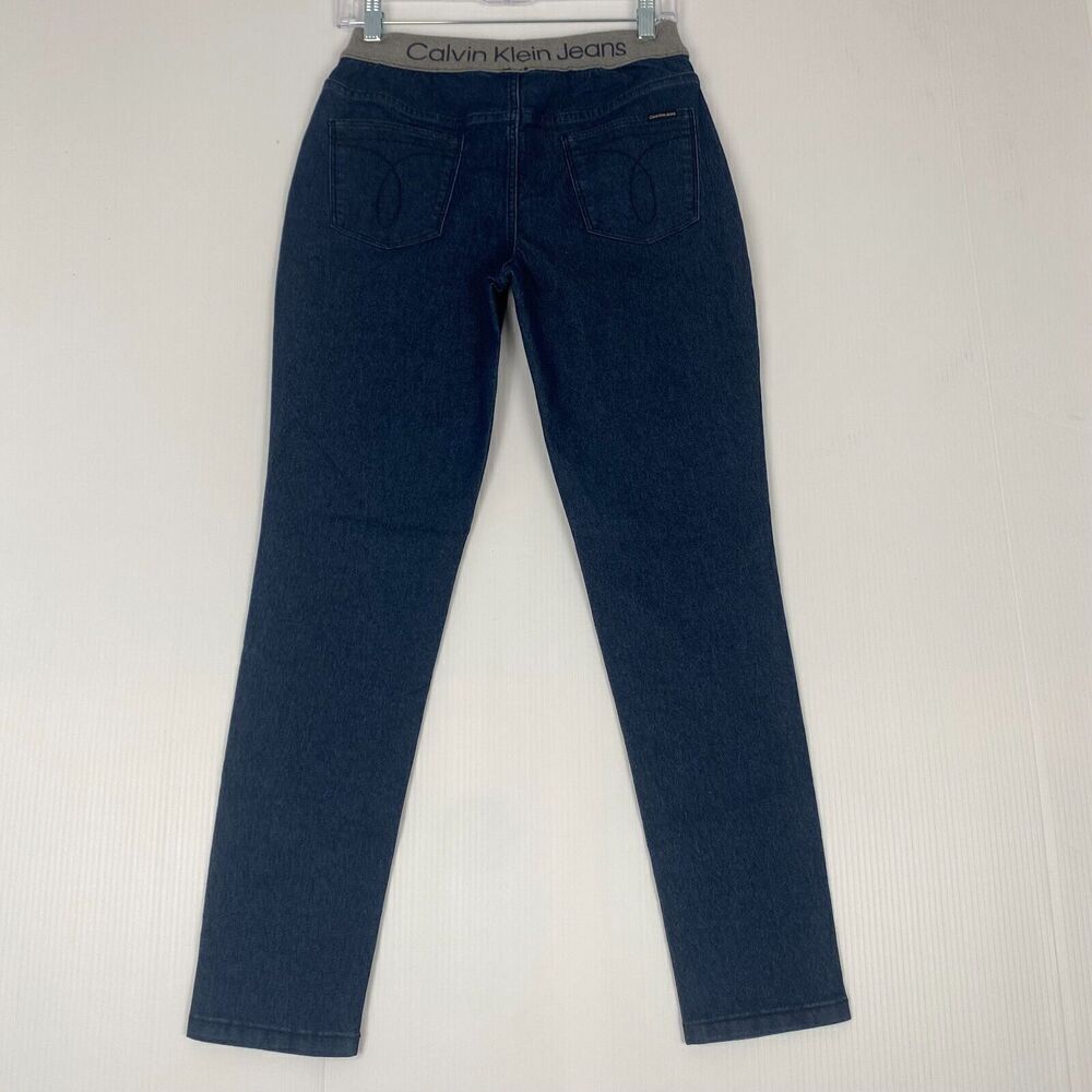 Calvin Klein Girls' Skinny Fit Stretch Denim Pull-on Leggings Blue Size XL (16)